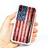 Guard Dog Land of Liberty Rugged American Flag Hybrid Phone Case for iPhone X / XS , White

