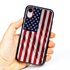 Guard Dog Star Spangled Banner Rugged American Flag Hybrid Phone Case for iPhone XR , Black
