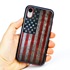 Guard Dog American Might Rugged American Flag Hybrid Phone Case for iPhone XR , Black

