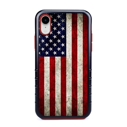 
Guard Dog Old Glory Rugged American Flag Hybrid Phone Case for iPhone XR , Black