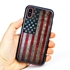 Guard Dog American Might Rugged American Flag Hybrid Phone Case for iPhone XS Max , Black
