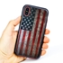 Guard Dog American Might Rugged American Flag Hybrid Phone Case for iPhone XS Max , Black
