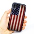 Guard Dog Old Glory Rugged American Flag Hybrid Phone Case for iPhone XS Max , Black
