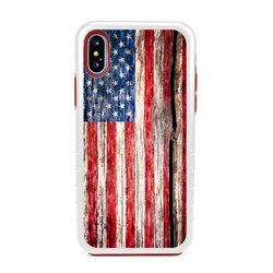 
Guard Dog Land of Liberty Rugged American Flag Hybrid Phone Case for iPhone XS Max , White