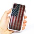 Guard Dog American Might Rugged American Flag Hybrid Phone Case for iPhone XS Max , White
