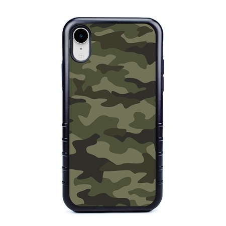 Guard Dog Jungle Camo Hybrid Case for iPhone XR , Black with Black Silicone
