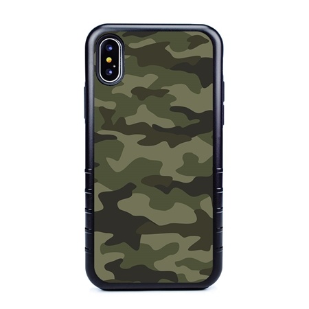 Guard Dog Jungle Camo Hybrid Case for iPhone XS Max , Black with Black Silicone
