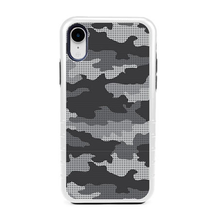 Guard Dog Alpine Camo Hybrid Case for iPhone XR , White with Black Silicone
