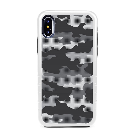 Guard Dog Alpine Camo Hybrid Case for iPhone XS Max , White with Black Silicone
