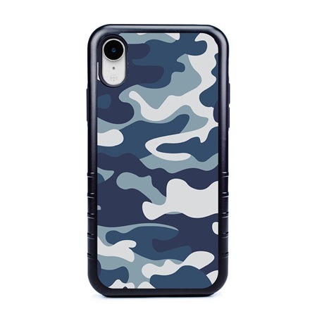 Guard Dog Maritime Camo Hybrid Case for iPhone XR , Black with Black Silicone
