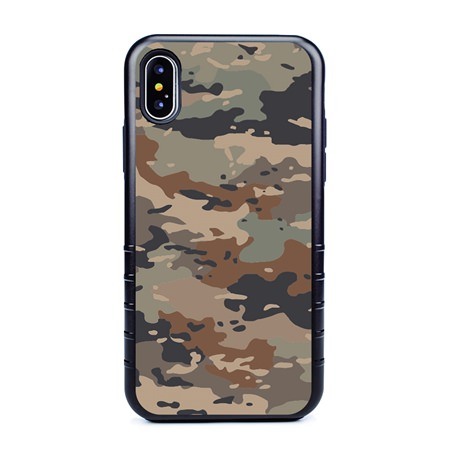 Guard Dog Sierra Camo Hybrid Case for iPhone X / XS , Black with Black Silicone

