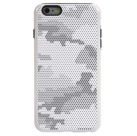 Guard Dog Snow Camo Hybrid Case for iPhone 6 Plus / 6S Plus , White with Black Silicone
