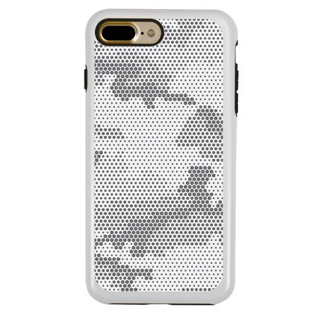 Guard Dog Snow Camo Hybrid Case for iPhone 7 Plus / 8 Plus , White with Black Silicone
