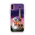 Guard Dog Pierre in Paris Hybrid Phone Case for iPhone XS Max , White with Pink Silicone
