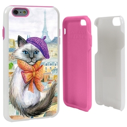 
Guard Dog Bonjour Kitty Hybrid Phone Case for iPhone 6 Plus / 6s Plus , White with Pink Silicone
