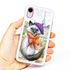 Guard Dog Bonjour Kitty Hybrid Phone Case for iPhone XR , White with Pink Silicone

