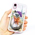 Guard Dog Bonjour Kitty Hybrid Phone Case for iPhone XR , White with Pink Silicone
