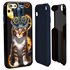 Guard Dog Steampunk Tabbie Hybrid Phone Case for iPhone 6 / 6s , Black with Dark Blue Silicone
