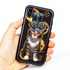 Guard Dog Steampunk Tabbie Hybrid Phone Case for iPhone XS Max , Black with Dark Blue Silicone
