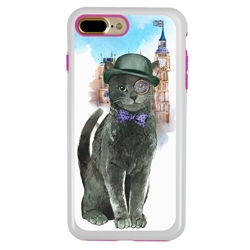 
Guard Dog Basil in London Hybrid Phone Case for iPhone 7 Plus / 8 Plus , White with Pink Silicone