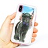 Guard Dog Basil in London Hybrid Phone Case for iPhone X / XS , White with Pink Silicone
