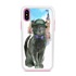 Guard Dog Basil in London Hybrid Phone Case for iPhone XS Max , White with Pink Silicone

