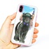 Guard Dog Basil in London Hybrid Phone Case for iPhone XS Max , White with Pink Silicone

