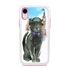 Guard Dog Basil in London Hybrid Phone Case for iPhone XR , White with Pink Silicone
