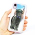 Guard Dog Basil in London Hybrid Phone Case for iPhone XR , White with Pink Silicone

