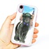Guard Dog Basil in London Hybrid Phone Case for iPhone XR , White with Pink Silicone
