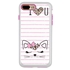 Guard Dog Flirty Kitty Hybrid Phone Case for iPhone 7 Plus / 8 Plus , White with Pink Silicone

