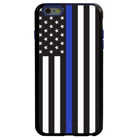 Guard Dog Honor Thin Blue Line Cases for iPhone 6 Plus / 6s Plus , Black / Blue
