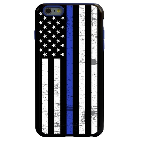 Guard Dog Hero Thin Blue Line Cases for iPhone 6 Plus / 6s Plus , Black / Blue
