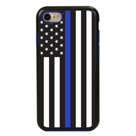 Guard Dog Honor Thin Blue Line Cases for iPhone 7/8/SE , Black / Blue
