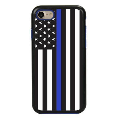 Guard Dog Honor Thin Blue Line Cases for iPhone 7/8/SE , Black / Blue
