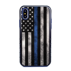 
Guard Dog Legend Thin Blue Line Cases for iPhone X / XS with Guard Glass Screen Protector, Black / Blue