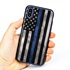 Guard Dog Legend Thin Blue Line Cases for iPhone X / XS with Guard Glass Screen Protector, Black / Blue
