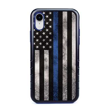 Guard Dog Legend Thin Blue Line Cases for iPhone XR , Black / Blue
