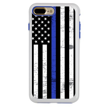 Guard Dog Hero Thin Blue Line Cases for iPhone 7 Plus / 8 Plus , white / Blue
