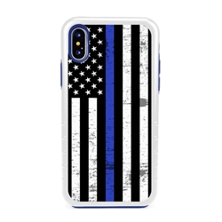 
Guard Dog Hero Thin Blue Line Cases for iPhone X / XS with Guard Glass Screen Protector, white / Blue