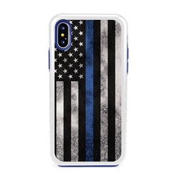 
Guard Dog Legend Thin Blue Line Cases for iPhone X / XS with Guard Glass Screen Protector, white / Blue