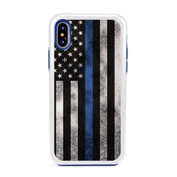 
Guard Dog Legend Thin Blue Line Cases for iPhone X / XS with Guard Glass Screen Protector, white / Blue