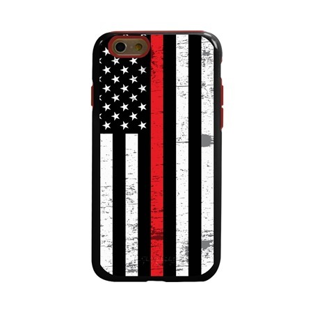 Guard Dog Hero Thin Red Line Cases for iPhone 6 / 6s , Black / Red
