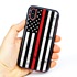 Guard Dog Hero Thin Red Line Cases for iPhone X / XS with Guard Glass Screen Protector, Black / Red
