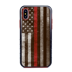 
Guard Dog Legend Thin Red Line Cases for iPhone X / XS with Guard Glass Screen Protector, Black / Red