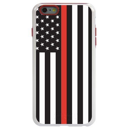 Guard Dog Honor Thin Red Line Cases for iPhone 6 Plus / 6s Plus , White / Red
