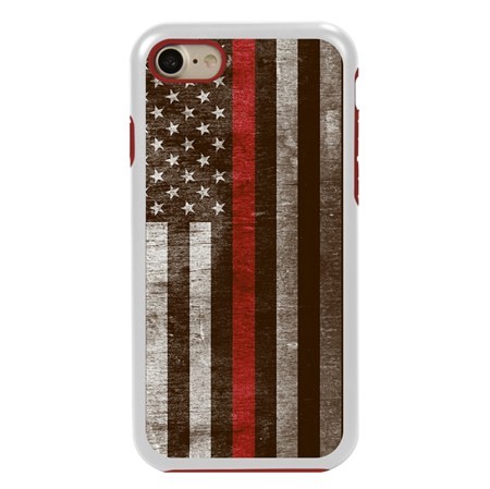 Guard Dog Legend Thin Red Line Cases for iPhone 7/8/SE , White / Red
