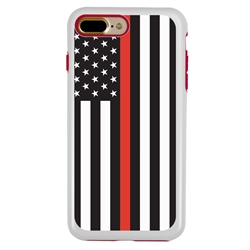 
Guard Dog Honor Thin Red Line Cases for iPhone 7 Plus / 8 Plus , White / Red