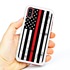 Guard Dog Hero Thin Red Line Cases for iPhone X / XS with Guard Glass Screen Protector, White / Red
