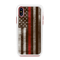 
Guard Dog Legend Thin Red Line Cases for iPhone X / XS with Guard Glass Screen Protector, White / Red